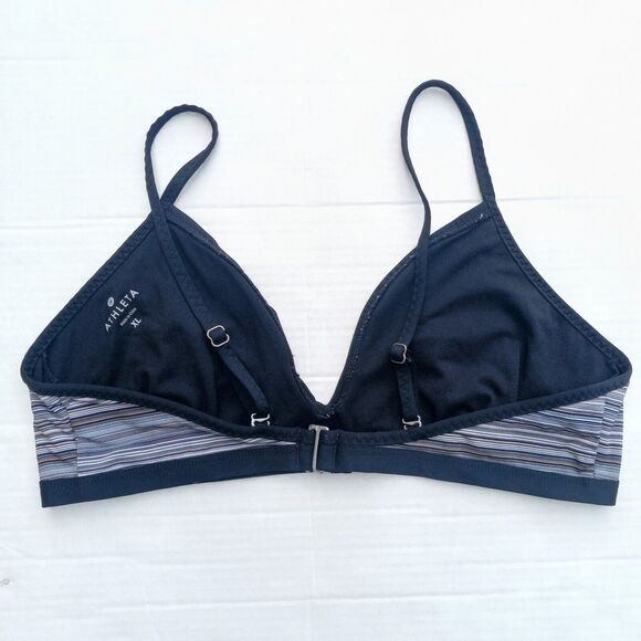 Athleta Veracruz Striped Triangle Bikini Top-X Large-Adjustable Straps-Lined - Picture 5 of 7